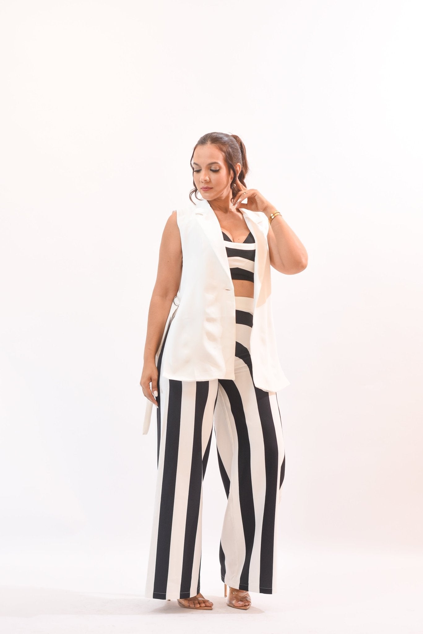 Stripes runway pant set - Bonitafashionrd