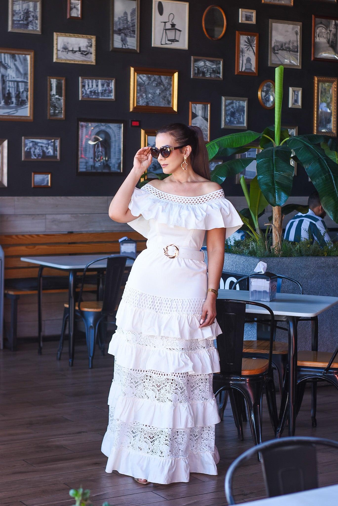 Muy Perfecto offsh. Maxi Dress Ruffles - Bonitafashionrd