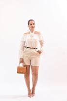 Beauty Blouse Beige - Bonitafashionrd