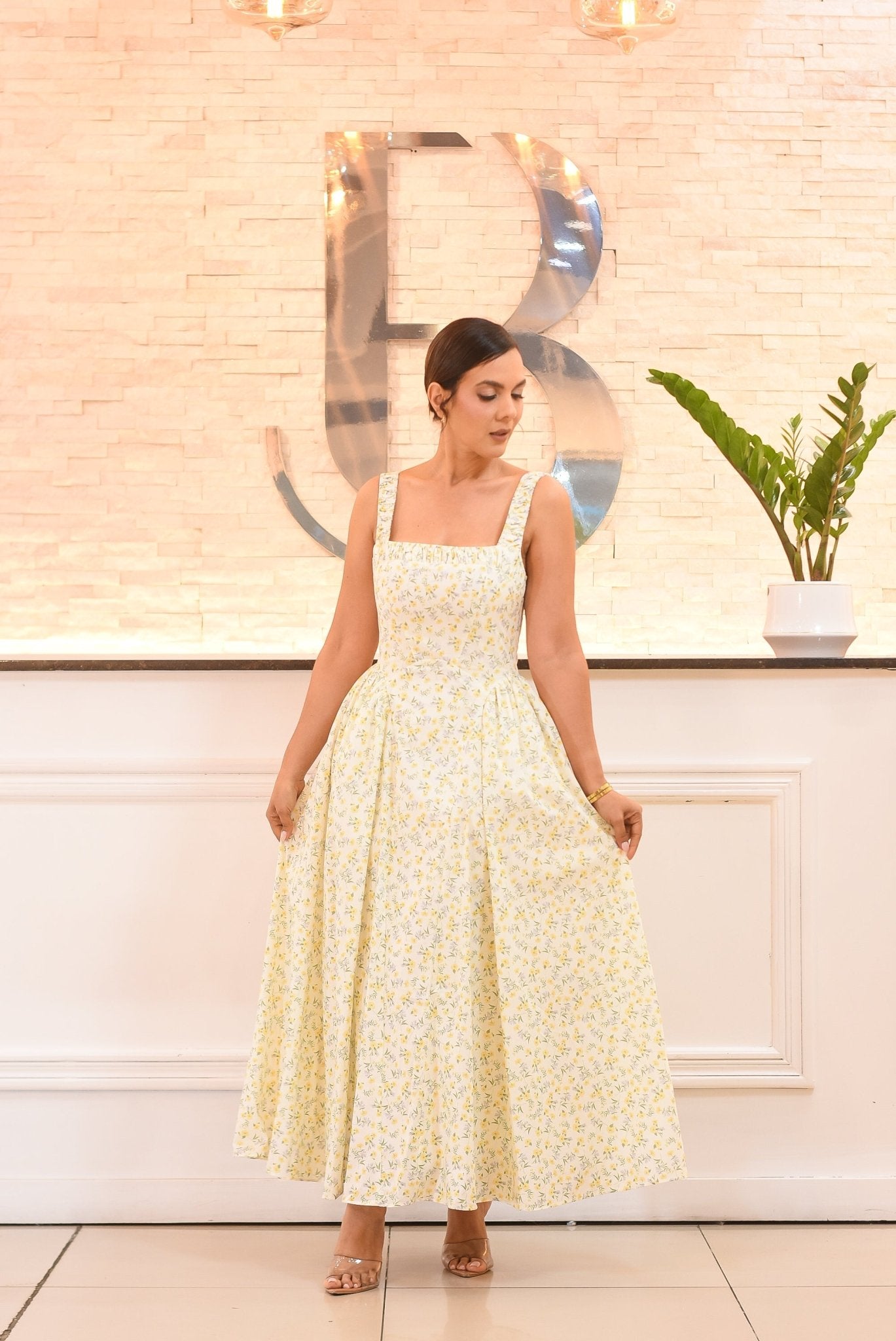 My princess cut floral dress - Bonitafashionrd Dress