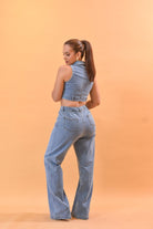 My Stunning Denim Pant Set - Bonitafashionrd