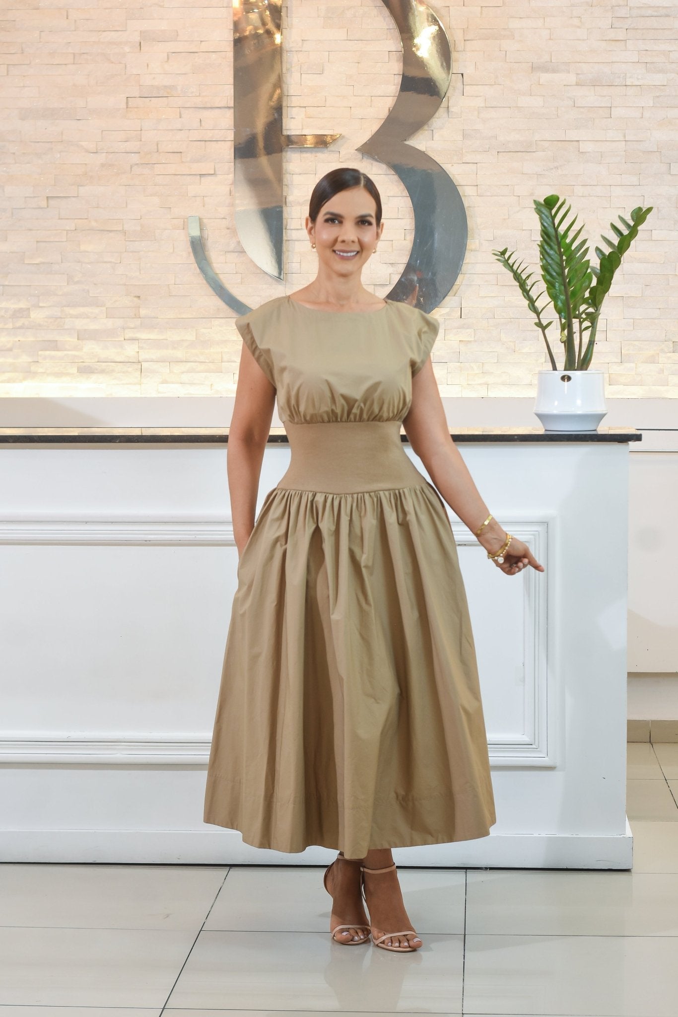 Get The Look Dress Elastic Cintu - Bonitafashionrd