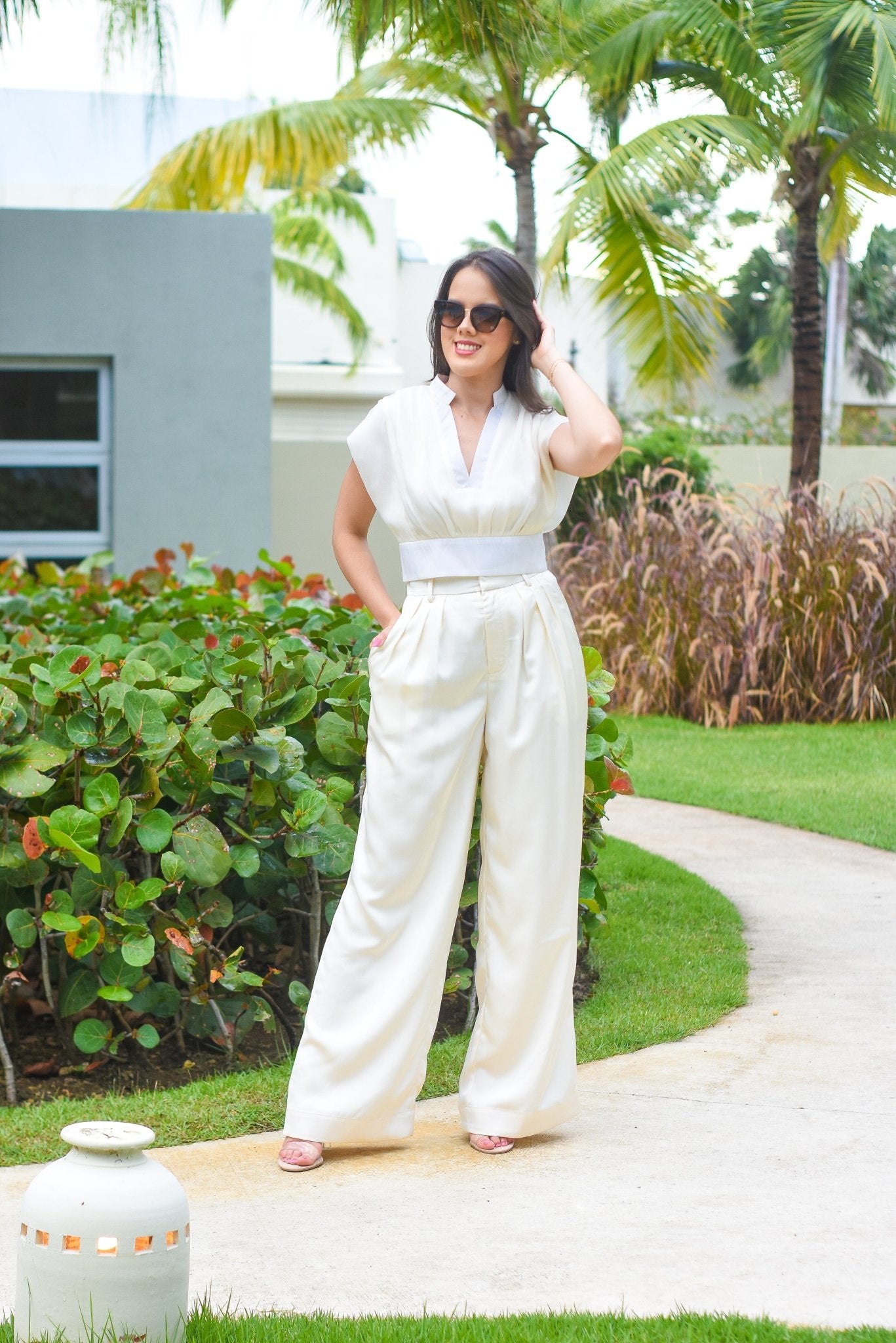 So Fashion Pant Set Ivory - Bonitafashionrd