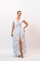 The Cutest Maxi Dress Blue - Bonitafashionrd