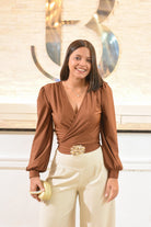 The Golden Holiday Long Sleeve Top - Bonitafashionrd