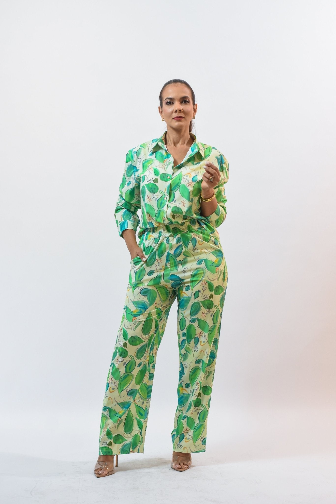 Fashion Season Shirt Pant Set Green - Bonitafashionrd