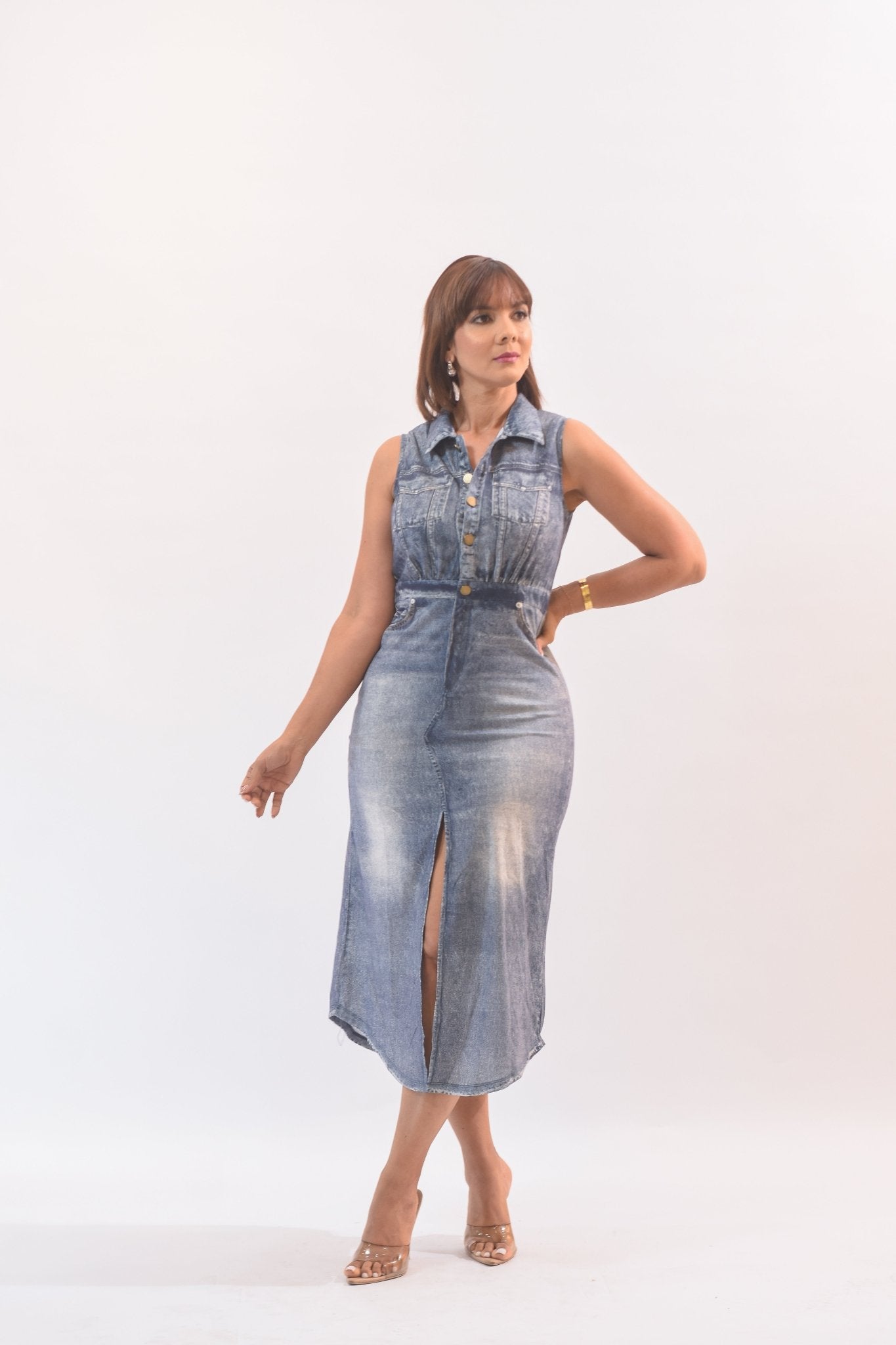 The Most Beautiful Thing Denim Dress - Bonitafashionrd