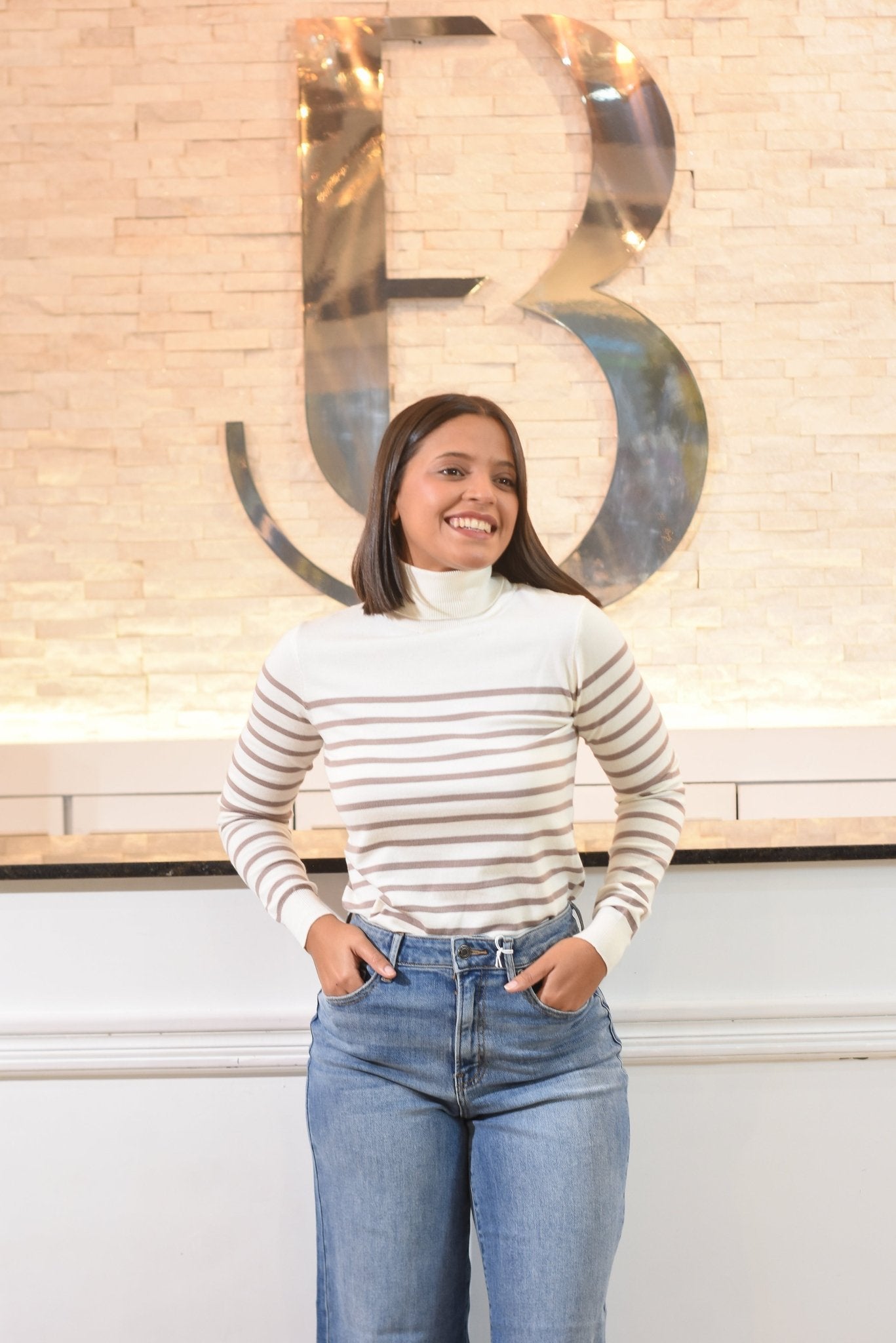 The Golden Holiday Striped Sweater - Bonitafashionrd