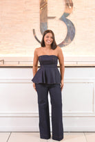 The Amazing Peplum Crop Top Denim - Bonitafashionrd