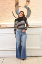 The Golden Holiday Striped Sweater - Bonitafashionrd