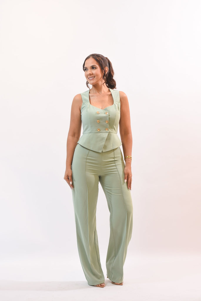 My Biggest Pant Set Hunter Green - Bonitafashionrd