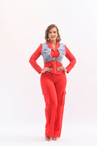 Just Beauty Pant Set Red - Bonitafashionrd