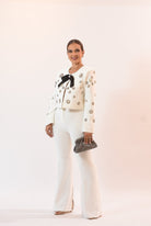 My Stunning Jacket Pant Set White - Bonitafashionrd