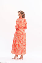 Sensational Dress Palms Orange - Bonitafashionrd