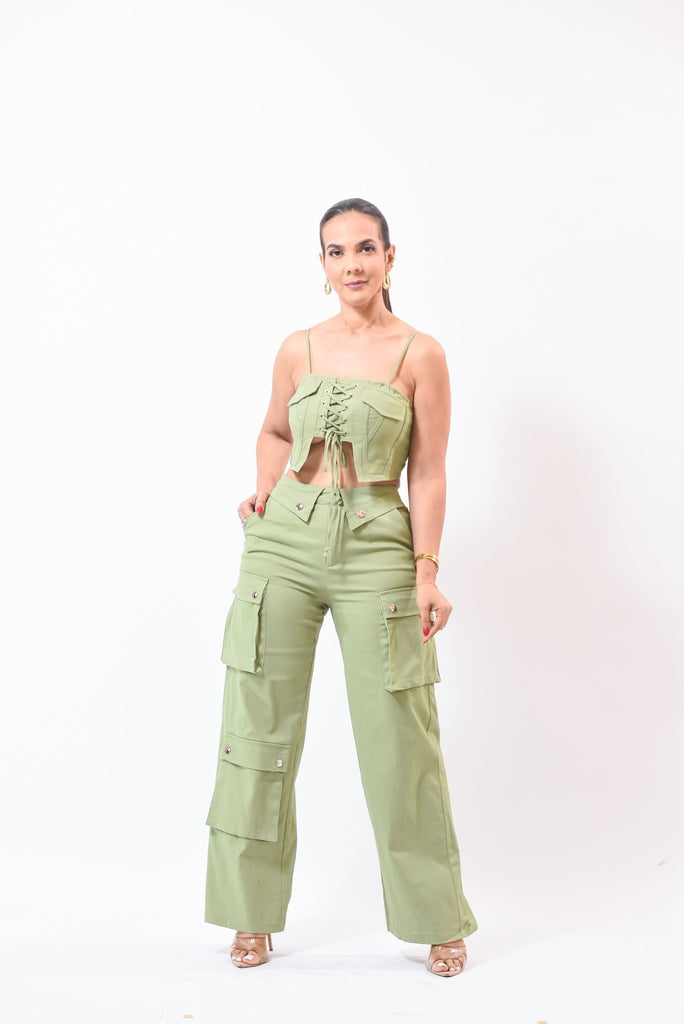 The Fashion Pant Set Green - Bonitafashionrd