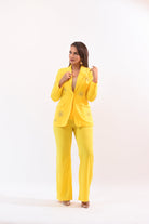 Shine Bright Jacket Pant Set Yellow - Bonitafashionrd