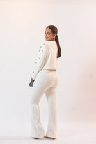 My Stunning Jacket Pant Set White - Bonitafashionrd