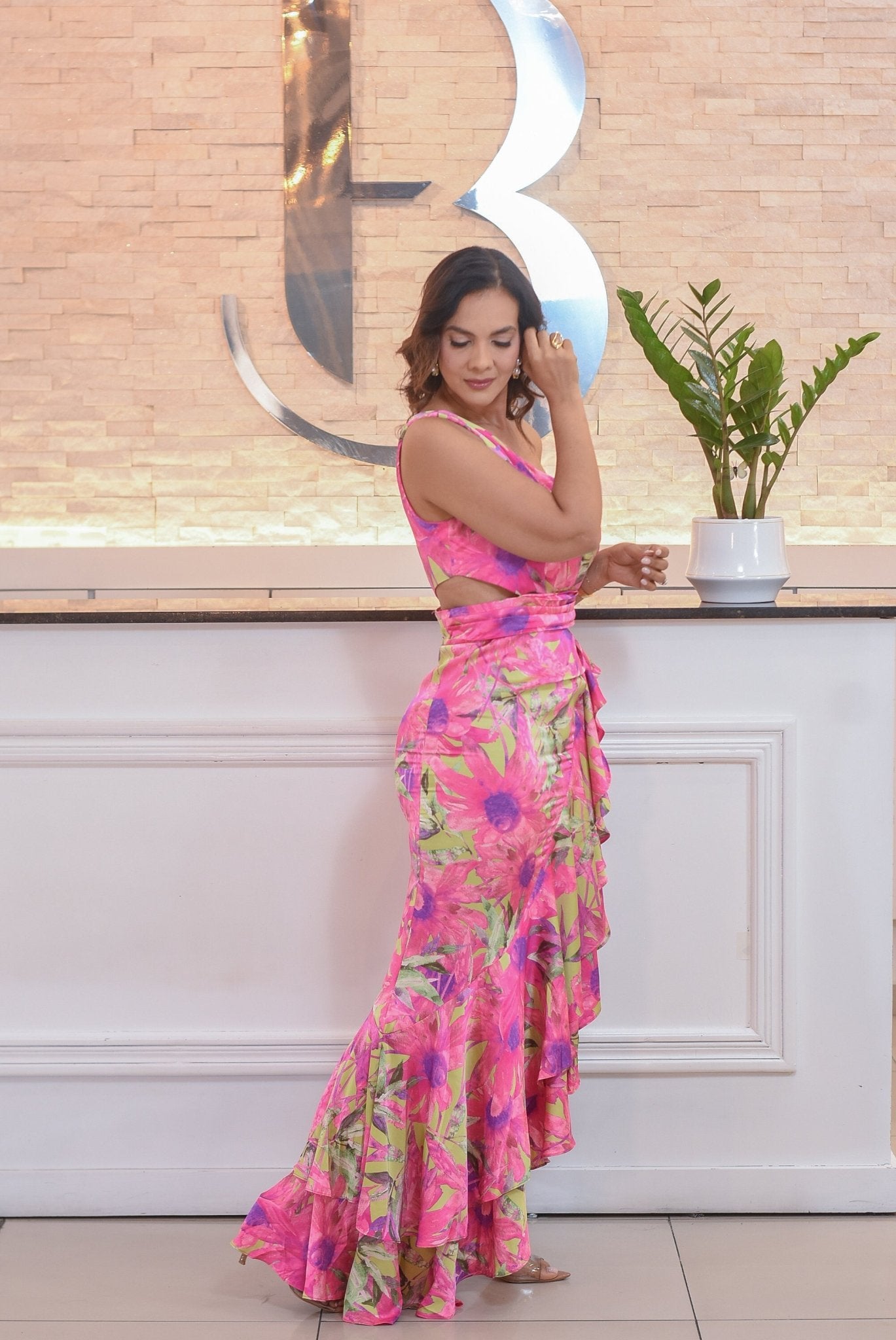 My cute asymmetrical floral dress - Bonitafashionrd Dress