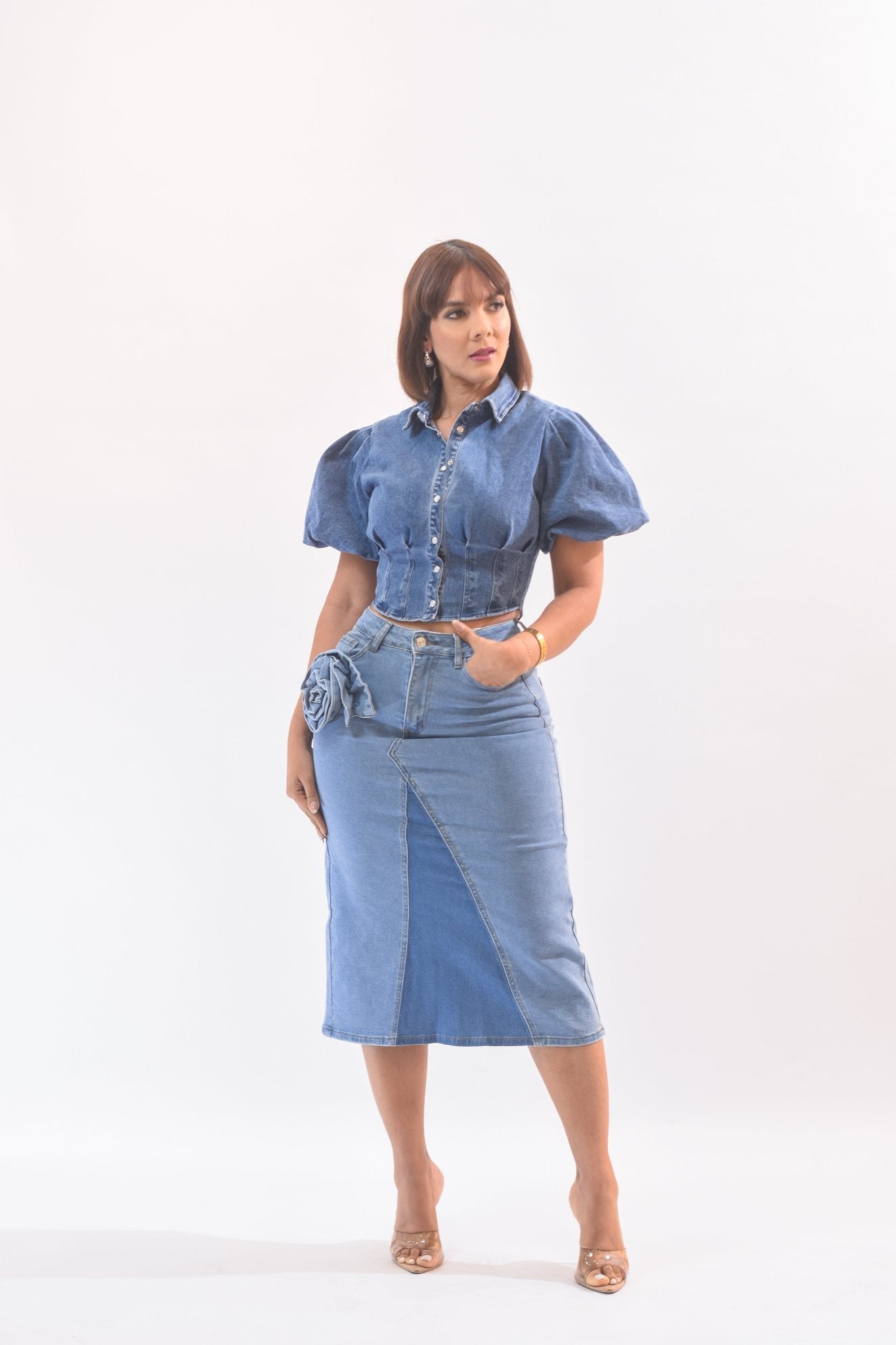 Enchanted Denim Blouse - Bonitafashionrd