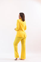 Shine Bright Jacket Pant Set Yellow - Bonitafashionrd