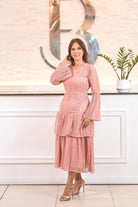 The Golden Holiday Croché Dress Rufle - Bonitafashionrd