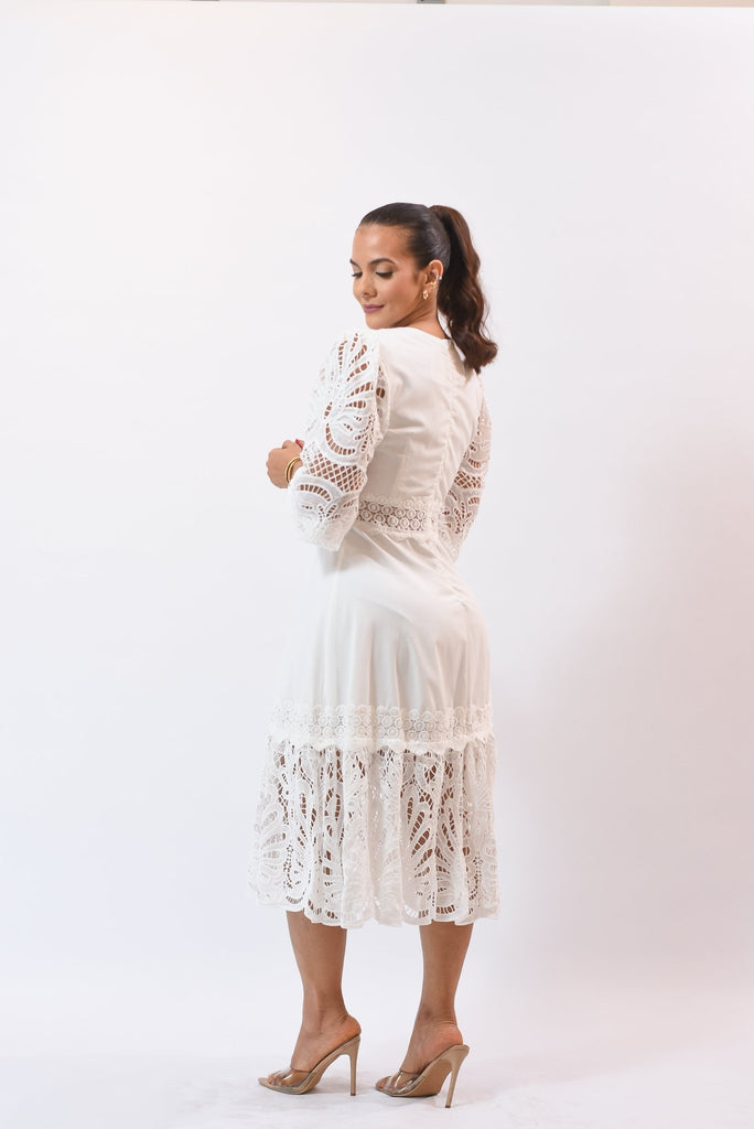 Beautiful And Elegant Dress White - Bonitafashionrd