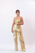 My Pretty Metalic Pant Gold - Bonitafashionrd