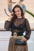 Time To Get Look Sequins Blouse - Bonitafashionrd