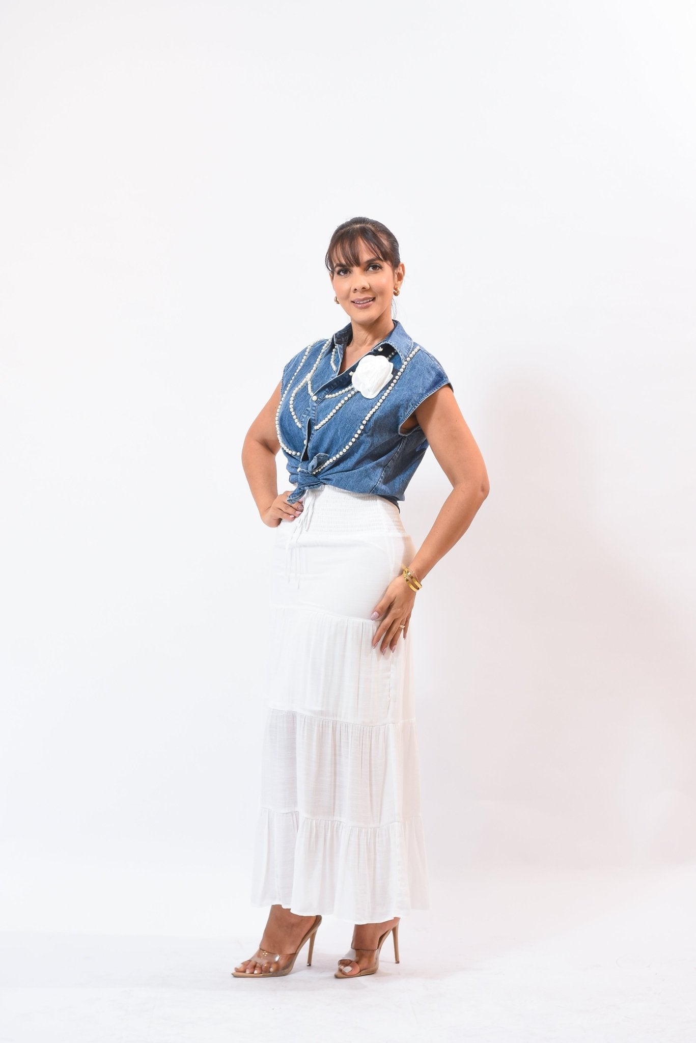 Got Your Pretty Blouse Denim - Bonitafashionrd