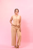 Just Comfortable Vest Pant Set - Bonitafashionrd