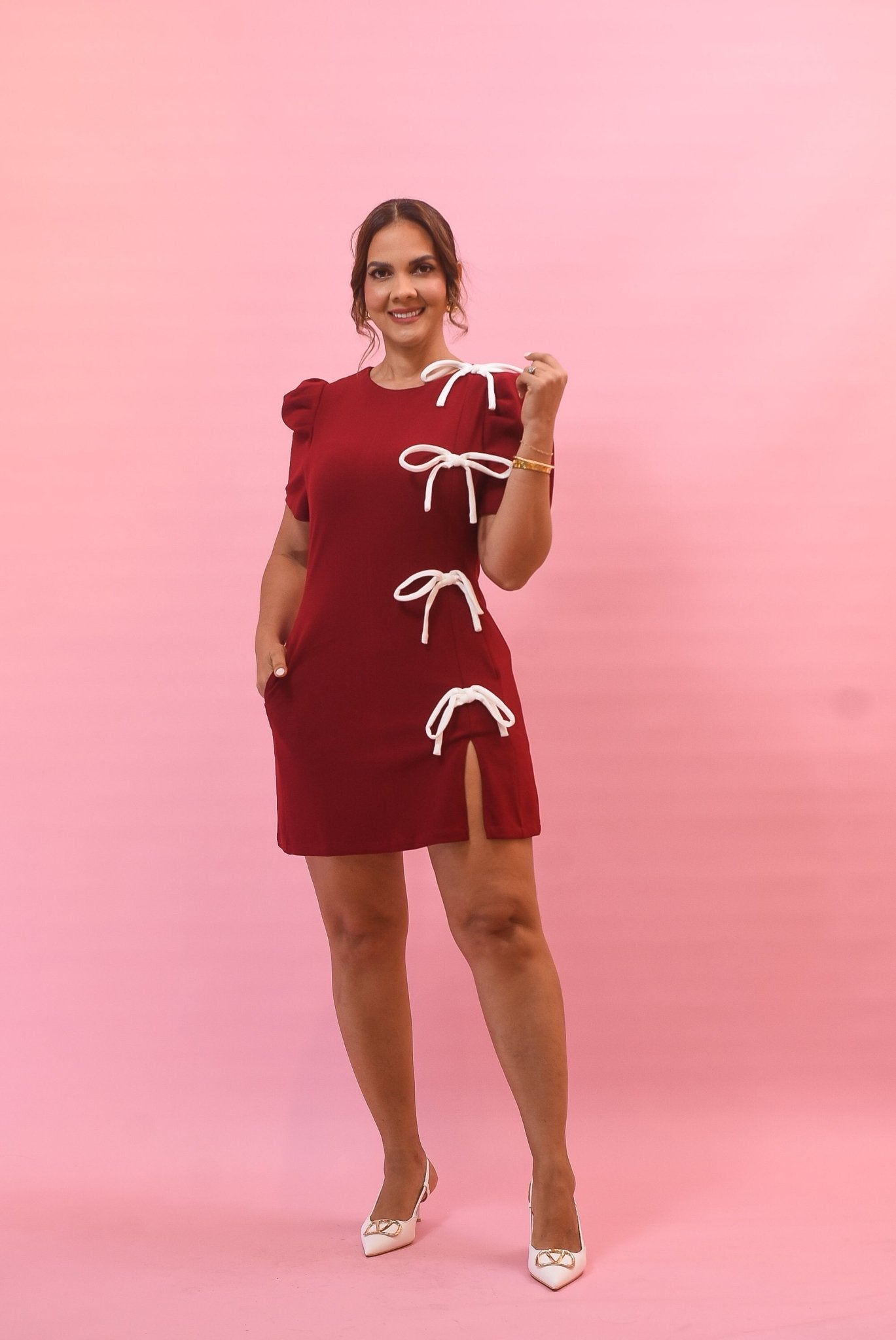 Romantic Ribbon Dress Red - Bonitafashionrd