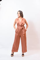 Confortable Day Jumpsuit Brick - Bonitafashionrd