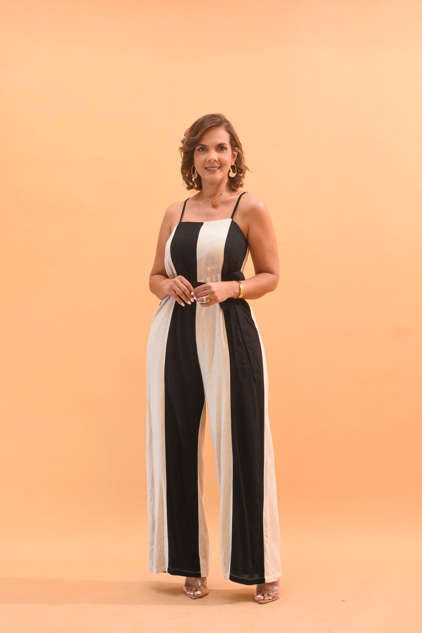 Just Pretty Jumpsuit Black And White - Bonitafashionrd