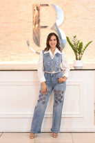 Pant denim flawer - Bonitafashionrd Pants