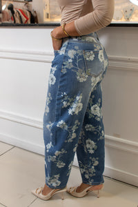 Fashion Weekend Flowers Buggy Jean Pant