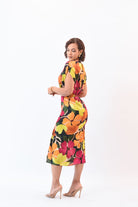 She Beautiful Flowers Dress - Bonitafashionrd