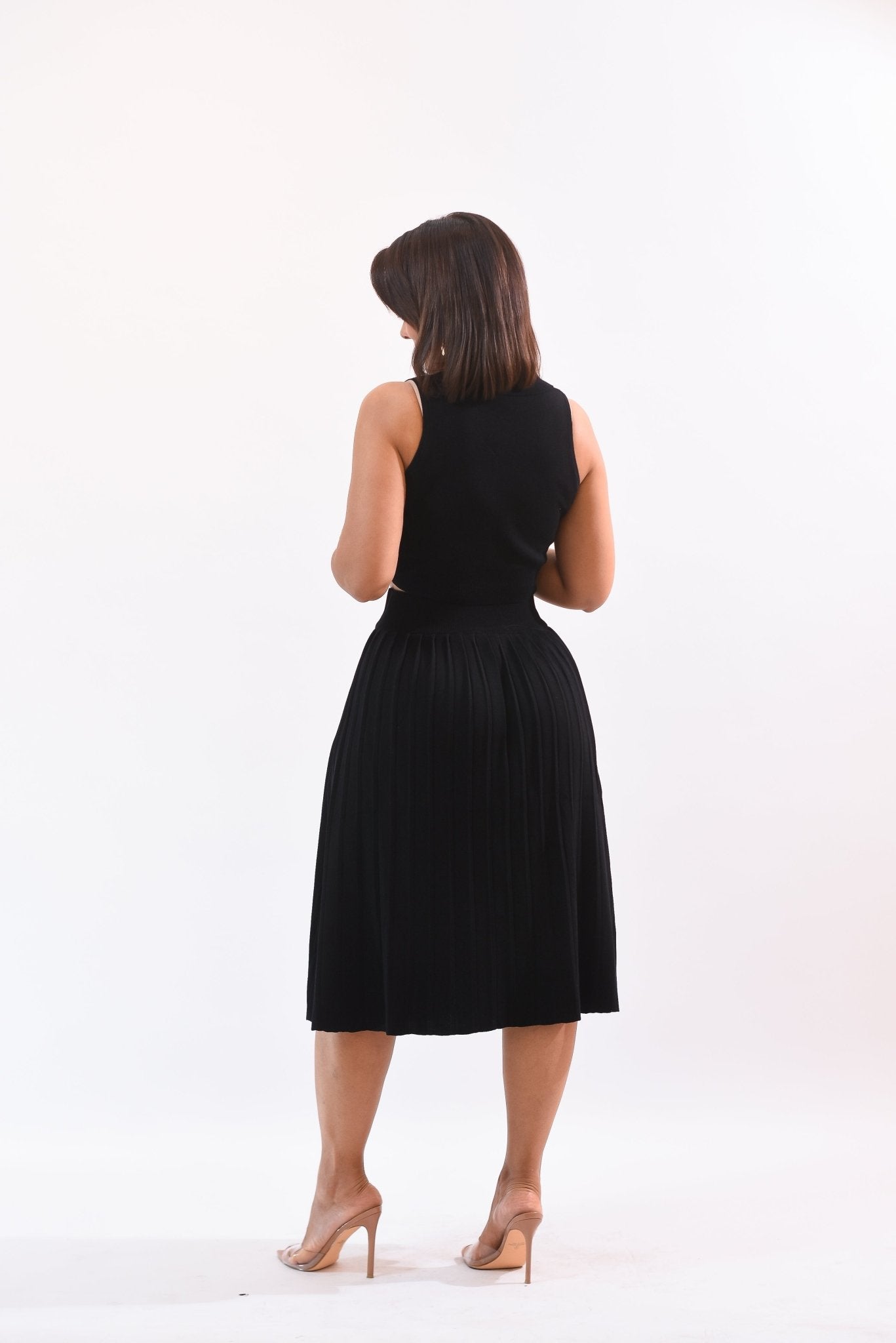 The Cutest Skirt Set Black - Bonitafashionrd