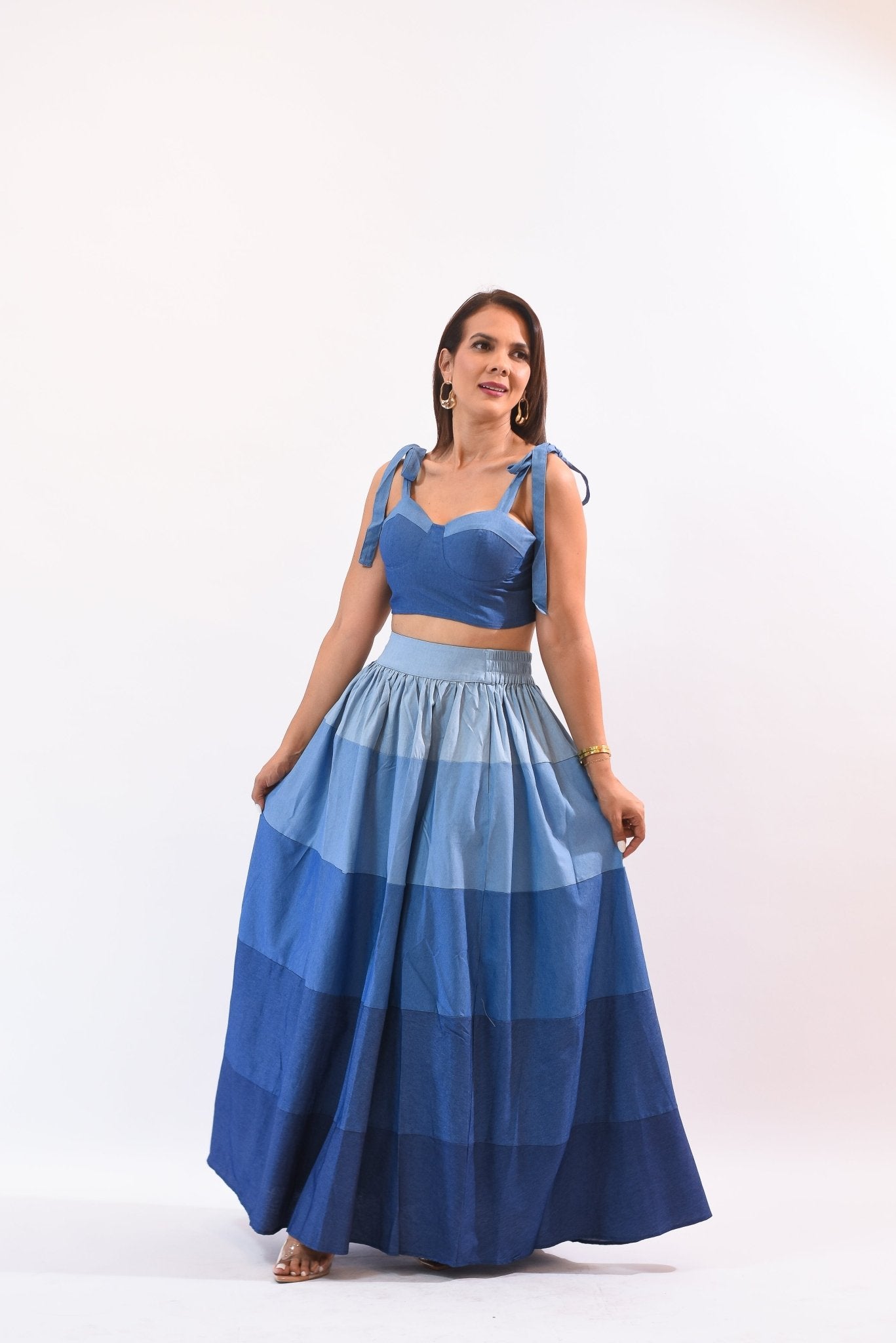 My Impress Skirt Set Blue - Bonitafashionrd