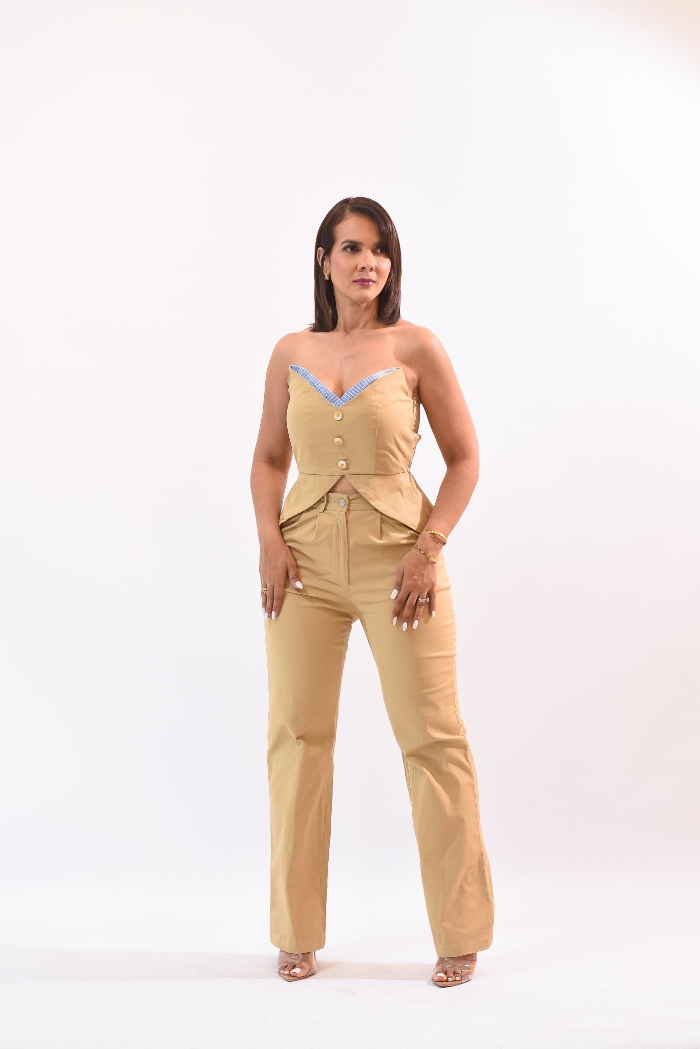 Just Enchanted Pant Set Brown - Bonitafashionrd