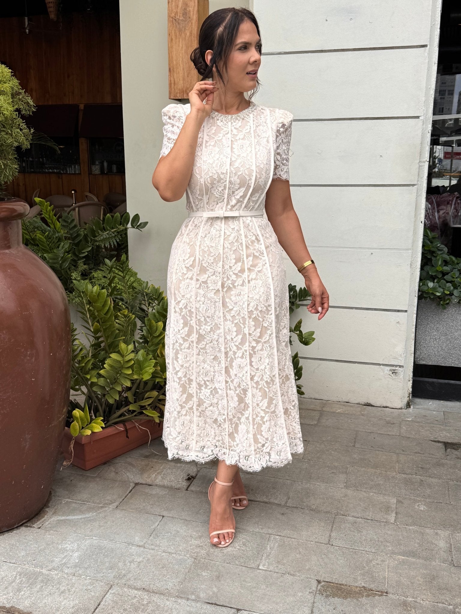elegant white dress - Bonitafashionrd Dress