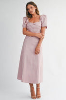 The Golden Holiday Midi Dress - Bonitafashionrd