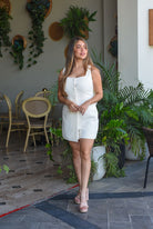 My casual romper beige bow - Bonitafashionrd Romper