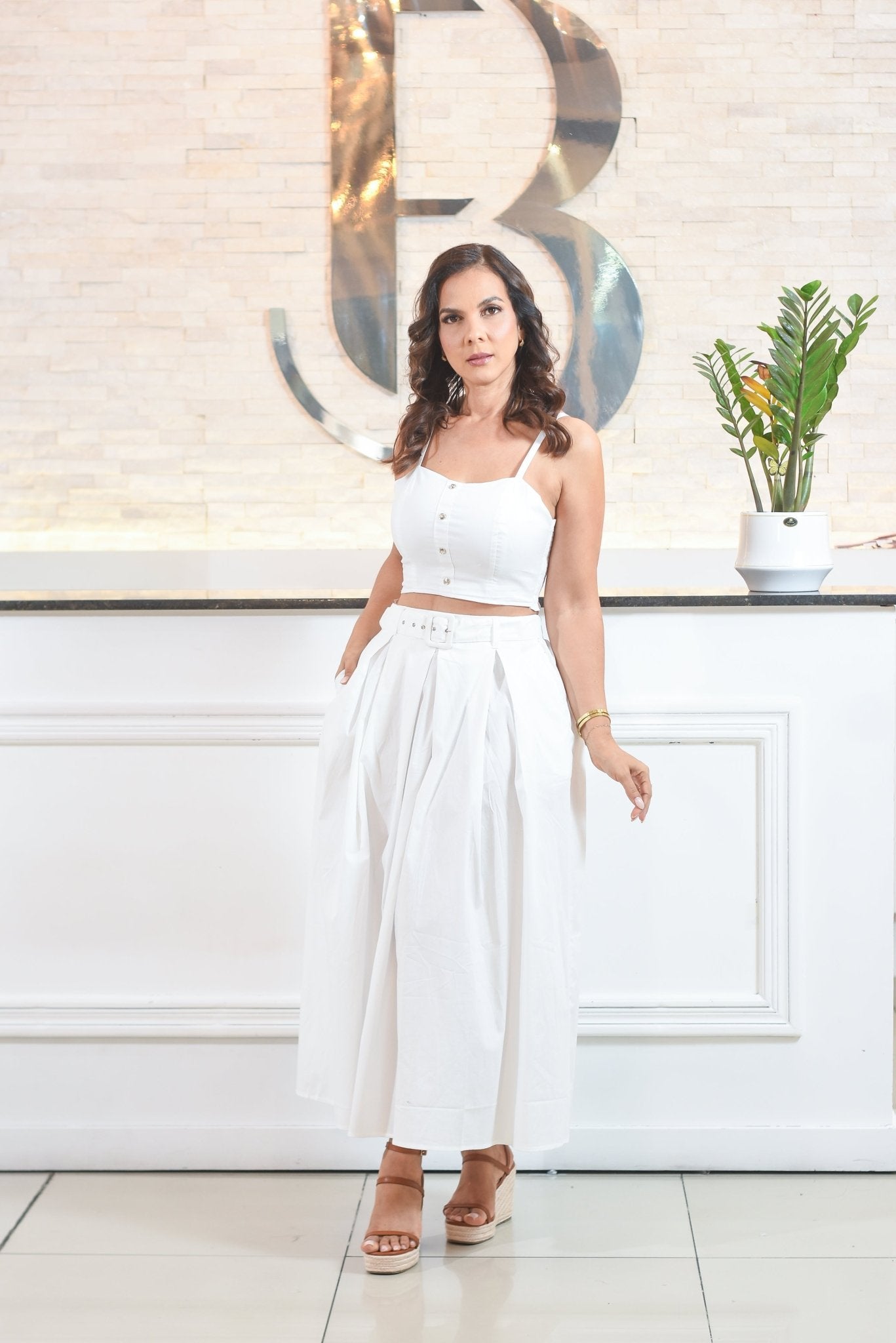 Casual crop and skirt set - Bonitafashionrd Set
