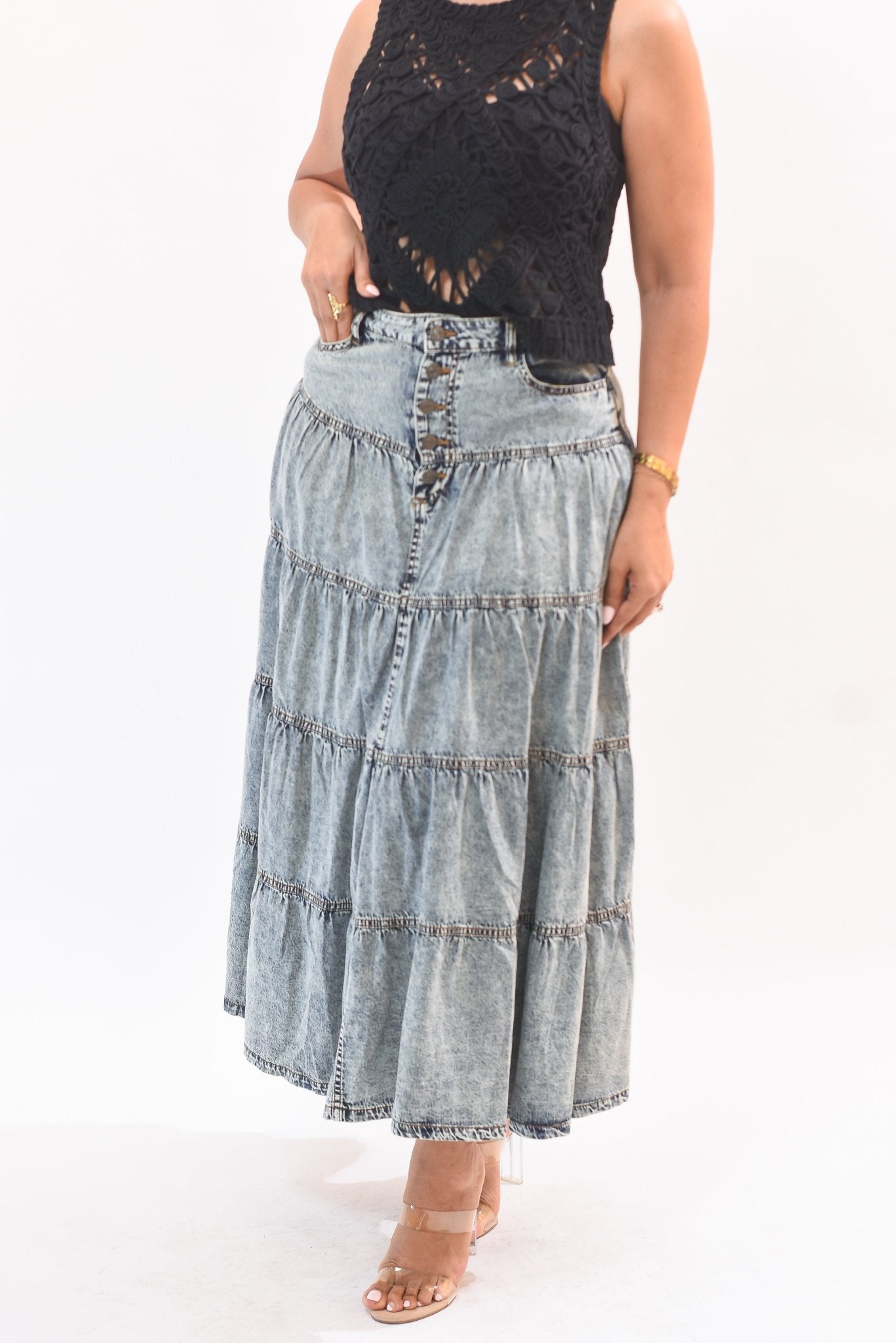 Lifestyle Day Skirt Denim - Bonitafashionrd