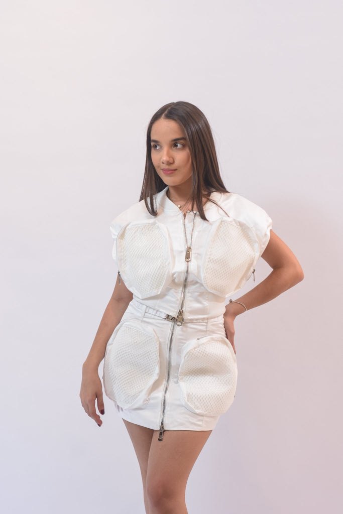 Exclusive Details Skirt Set White - Bonitafashionrd