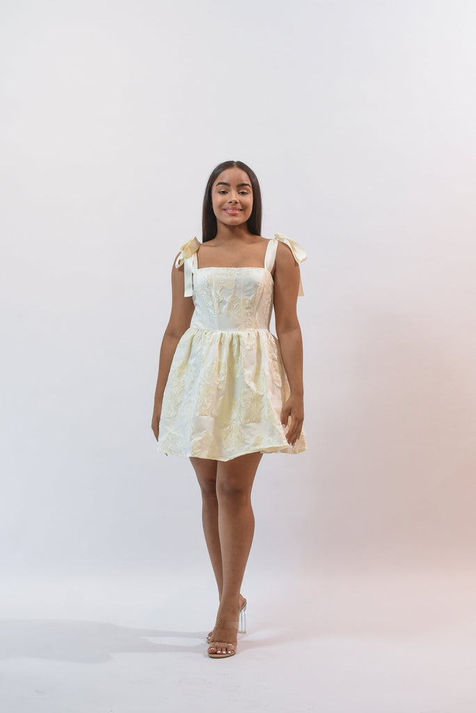 Sweet And Prettu Dress Beige - Bonitafashionrd