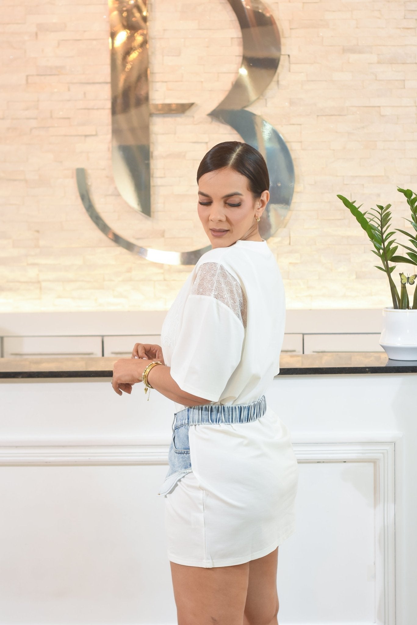 Sweater Dress Over Size Denim - Bonitafashionrd