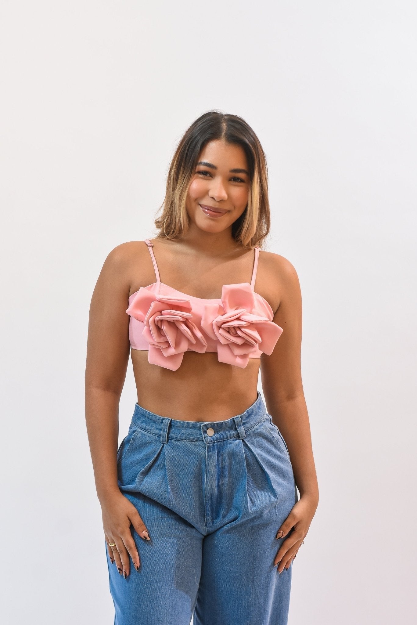 Fashion Flower Crop Top - Bonitafashionrd