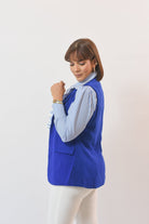 Stay Formally Blue Vest - Bonitafashionrd