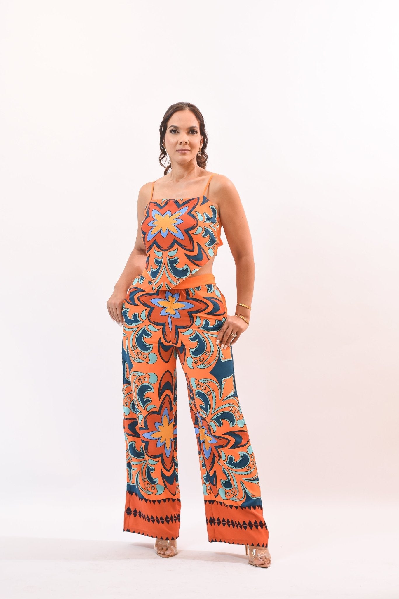 My Biggest Pant Set Crop Multicolor - Bonitafashionrd